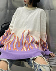 Flame knit sweater