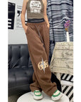 Brown track pants