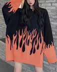 Flame knit sweater