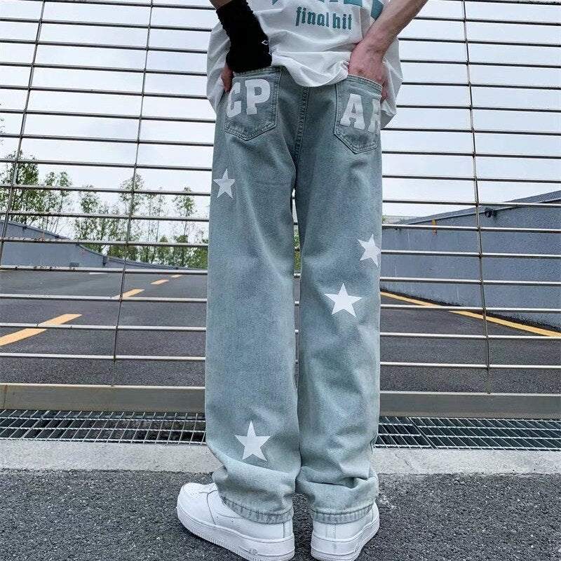 Star Printed Jeans