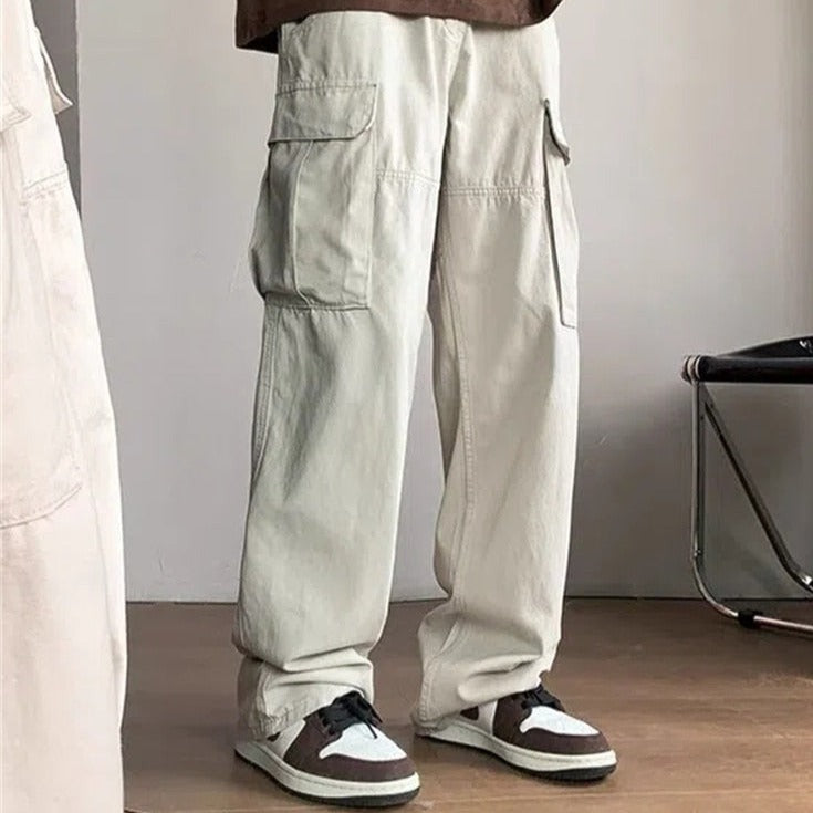 Beige wide pants