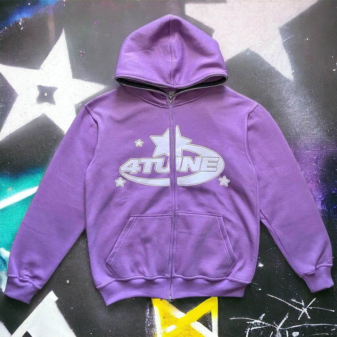 Purple full zip hoodie