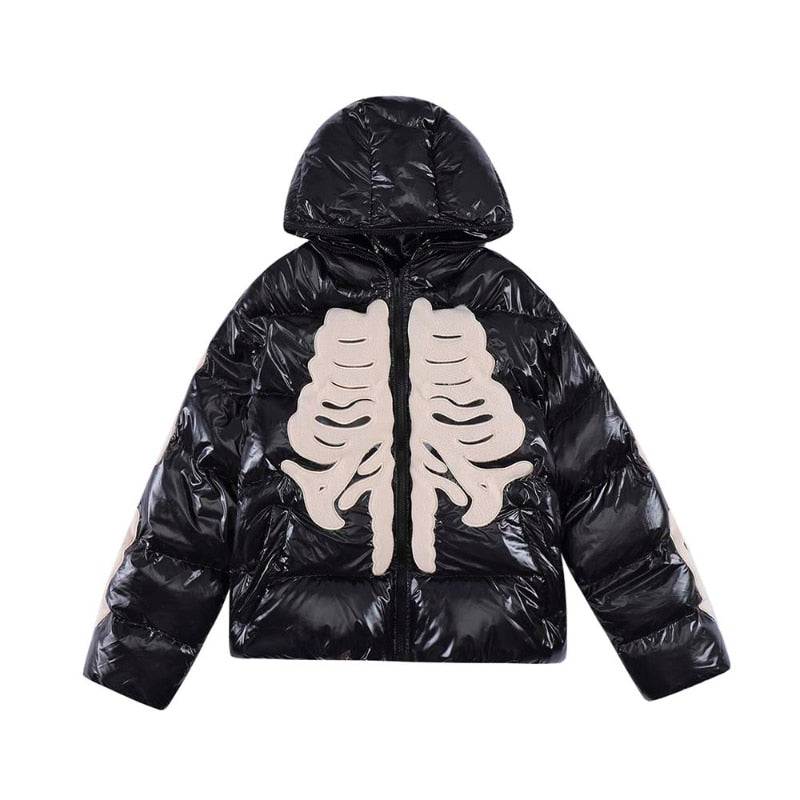 Skeleton puffer jacket