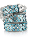 Blue rhinestone belt