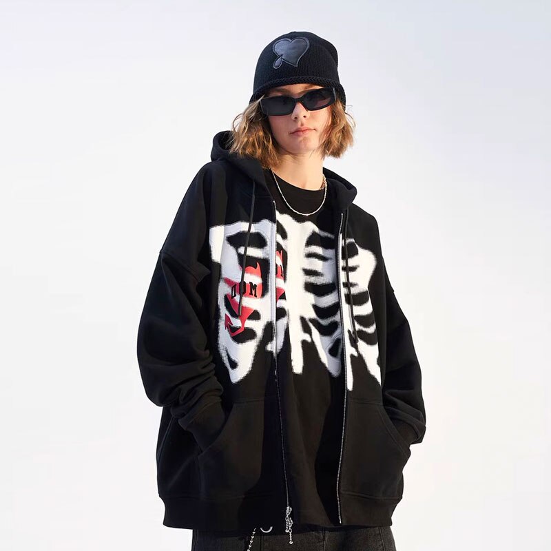 Black Skeleton Hoodie