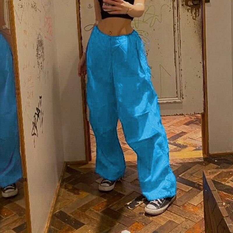 Blue track pants