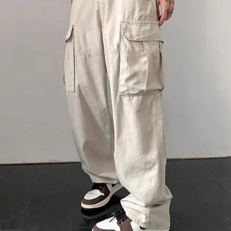 Beige wide pants