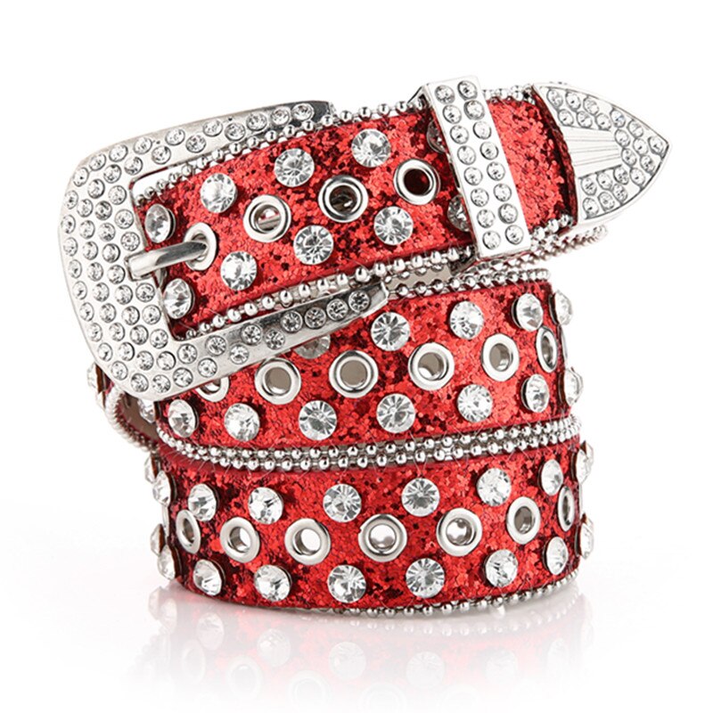 Red Rhinestone Belt