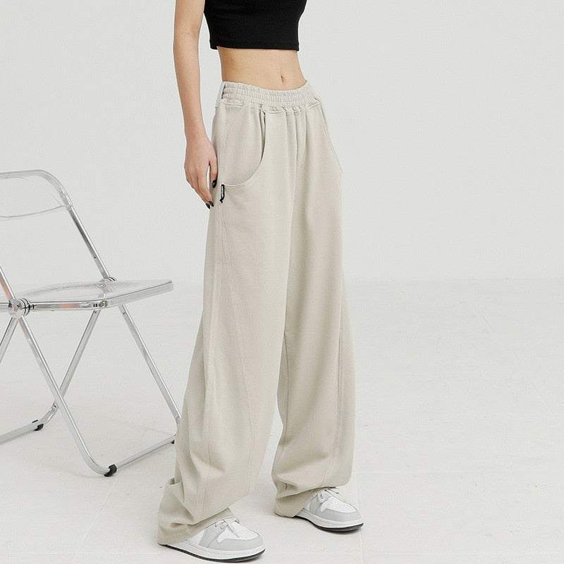 Beige track pants