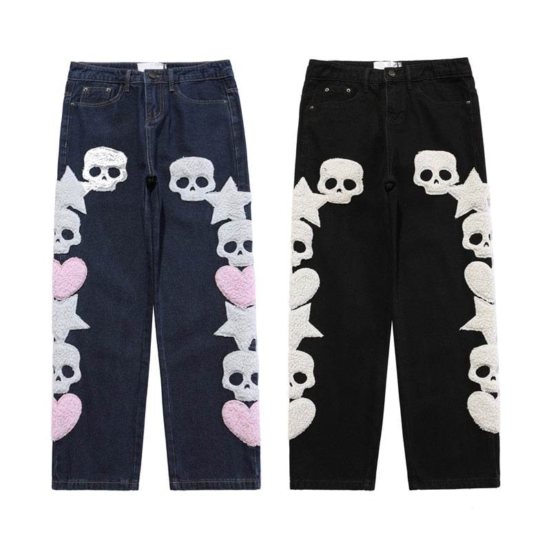 Skull head jeans