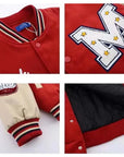 Red varsity jacket