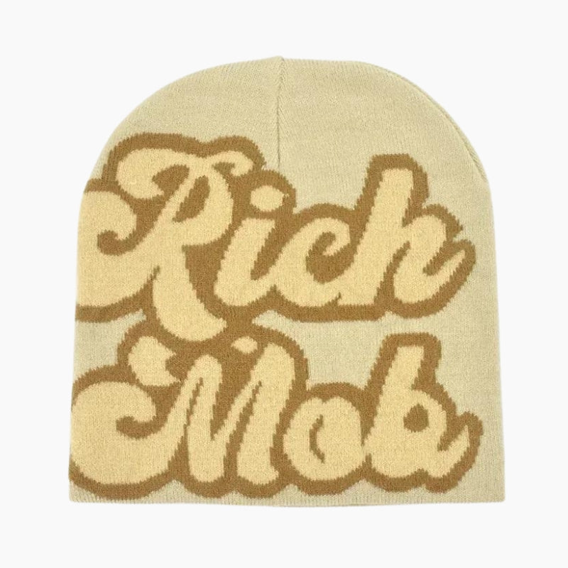 Y2K &#39;Rich Mob&#39; Cream Hat