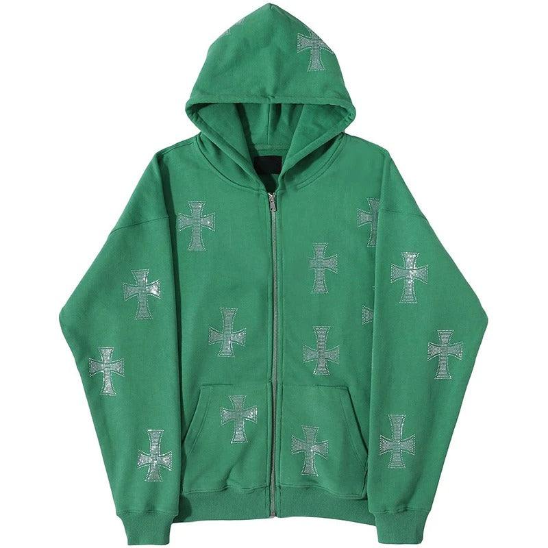 Strass cross sweatshirt