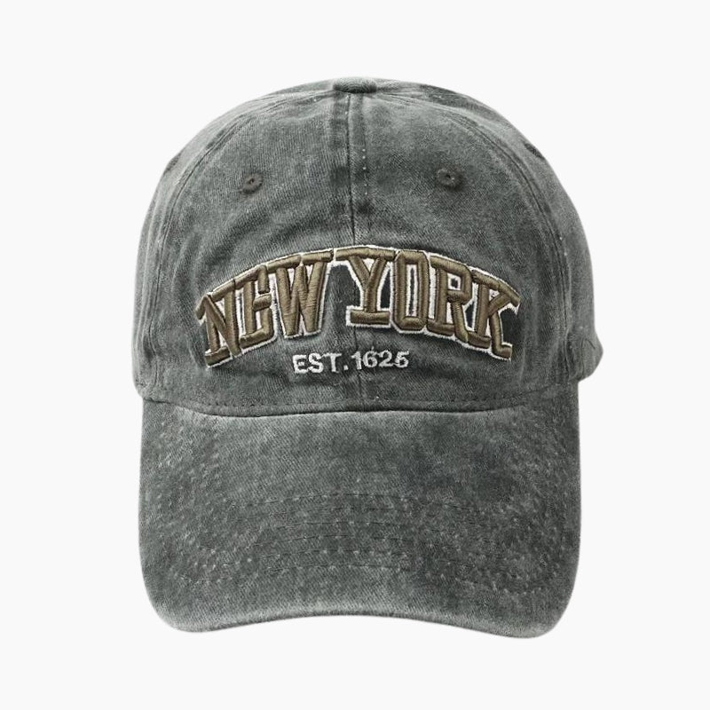 Y2K &#39;New York&#39; khaki cap