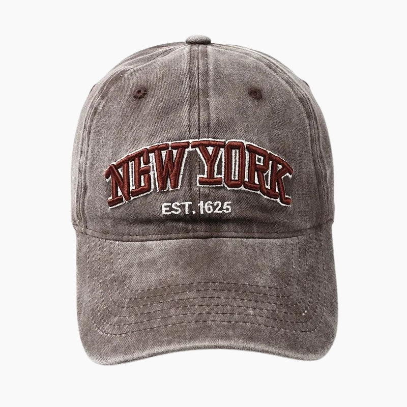 Y2K &#39;New York&#39; Brown Cap