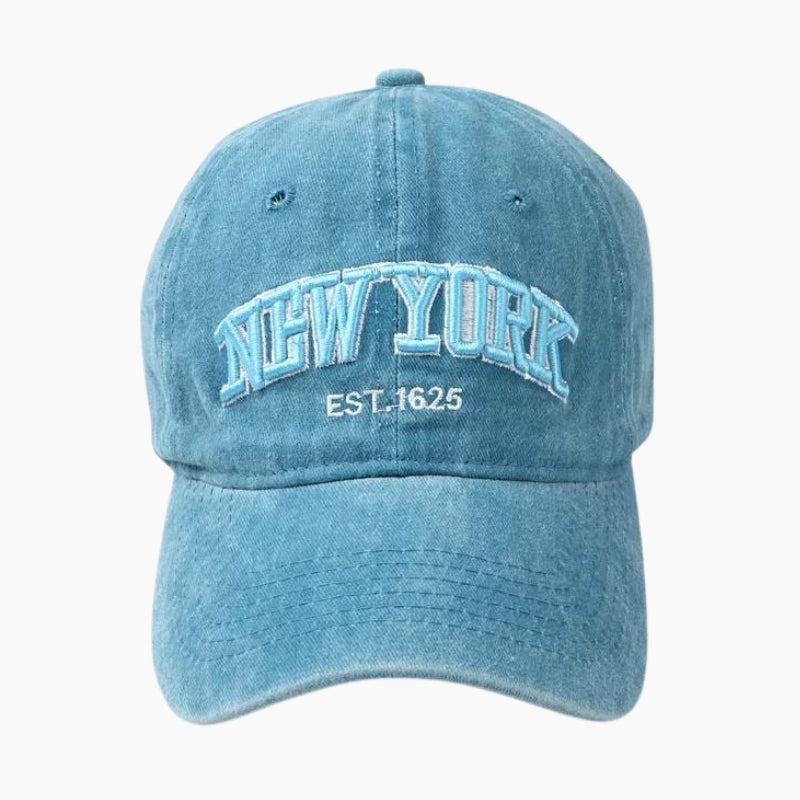 Y2K &#39;New York&#39; Turquoise Cap