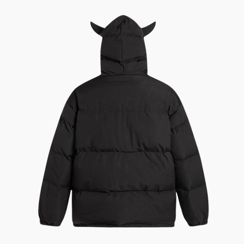 Y2K &#39;Black Skull&#39; Puffer Jacket