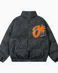 Y2K Black 'California Star' Down Jacket