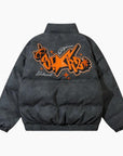 Y2K Black 'California Star' Down Jacket