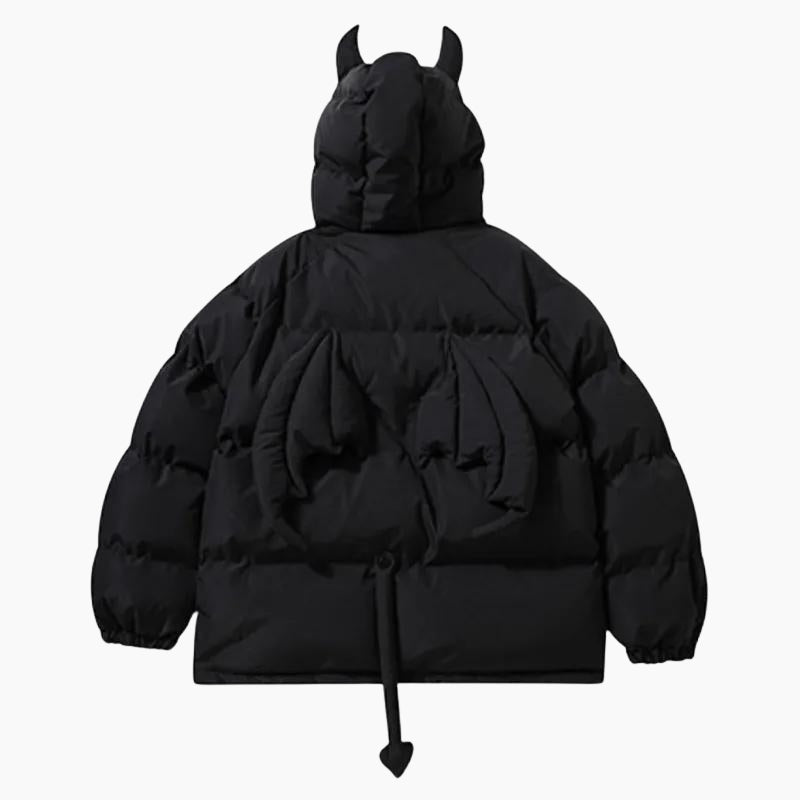 Y2K Puffer Jacket &#39;Devil Black&#39;