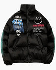 Y2K 'Graffiti Smile' Puffer Jacket