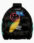 Y2K 'Graffiti Smile' Puffer Jacket