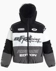 Y2K 'Racing Performance' black down jacket