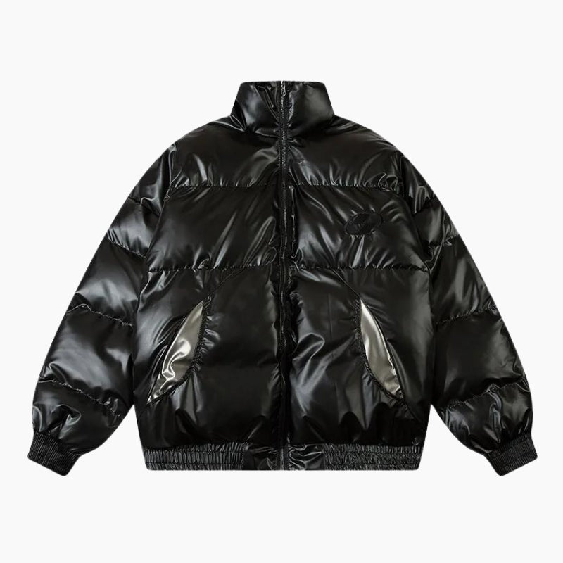 Y2K Down Jacket &#39;Shiny Black&#39;