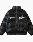 Y2K 'Thunder' black puffer jacket