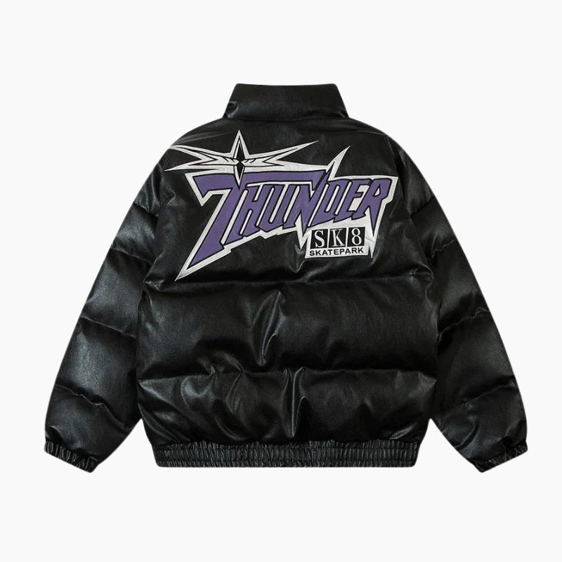 Y2K &#39;Thunder&#39; black puffer jacket