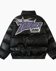 Y2K 'Thunder' black puffer jacket