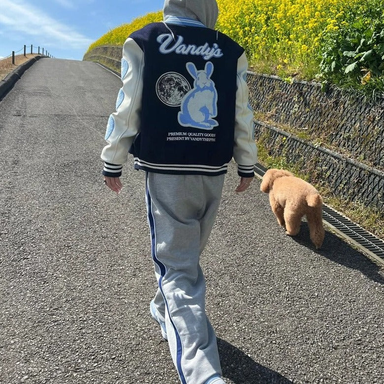 Navy varsity jacket