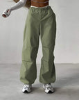 Khaki parachute pants