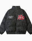 Y2K 'Spider Hustle' Black Puffer Jacket