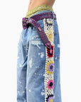 Y2K Edition 'Blue Crochet' Jeans