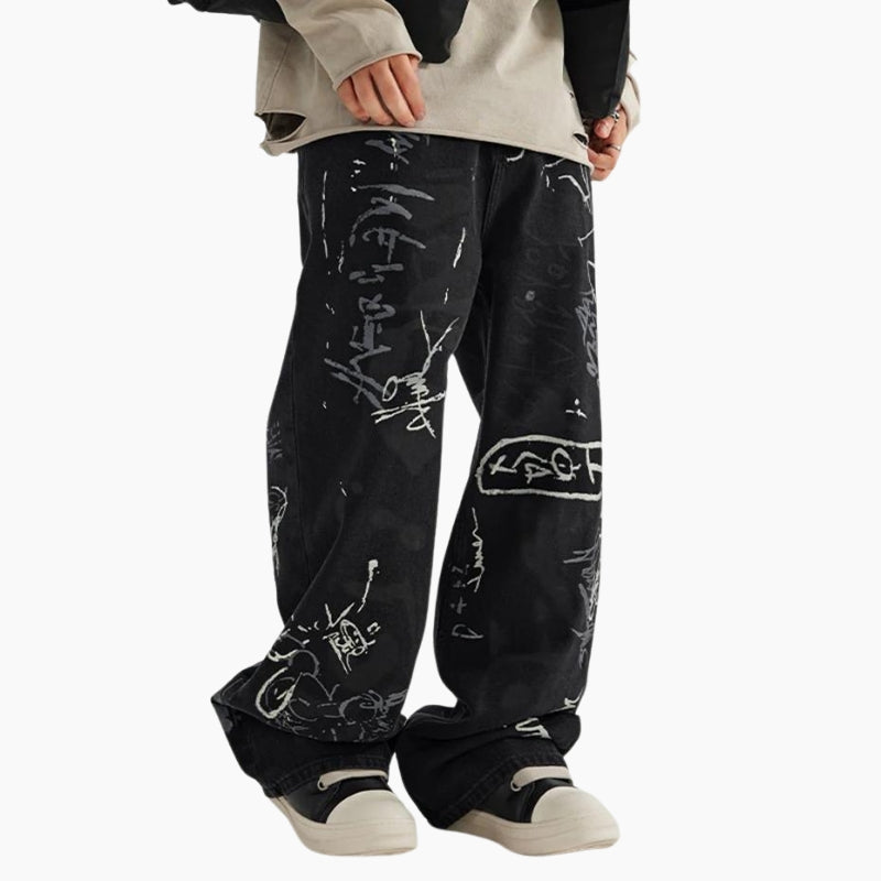 Y2K Edition Jeans &#39;Black Graffiti&#39;