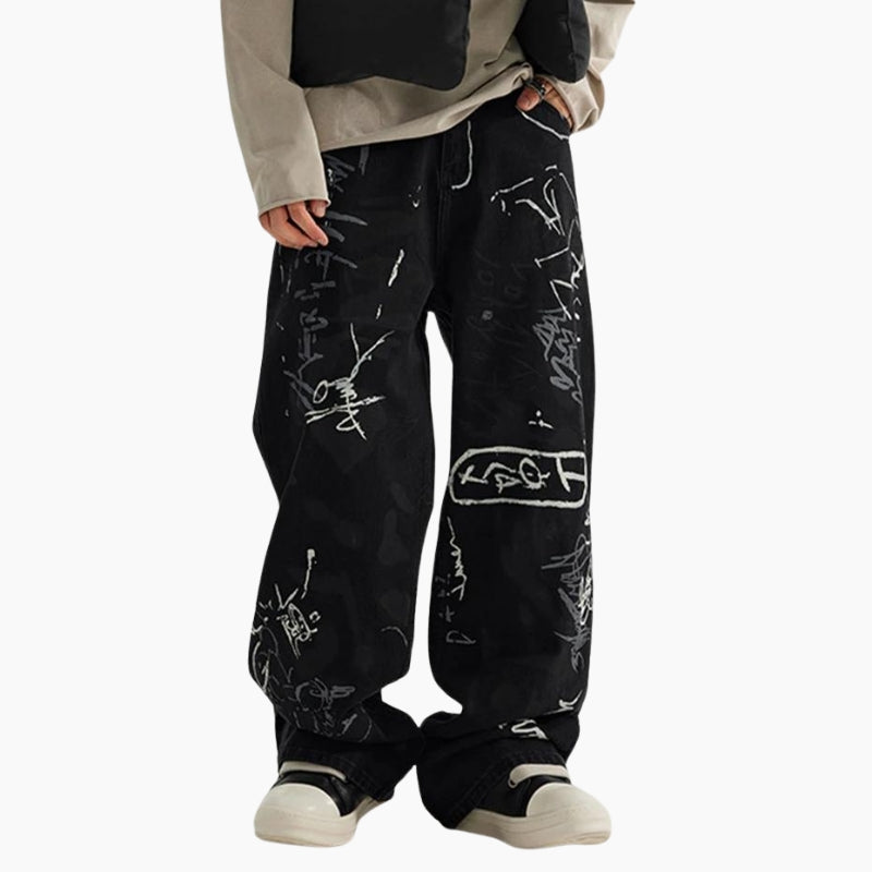 Y2K Edition Jeans &#39;Black Graffiti&#39;