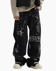 Y2K Edition Jeans 'Black Graffiti'