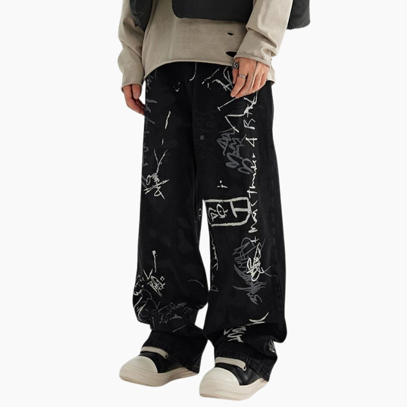 Y2K Edition Jeans &#39;Black Graffiti&#39;