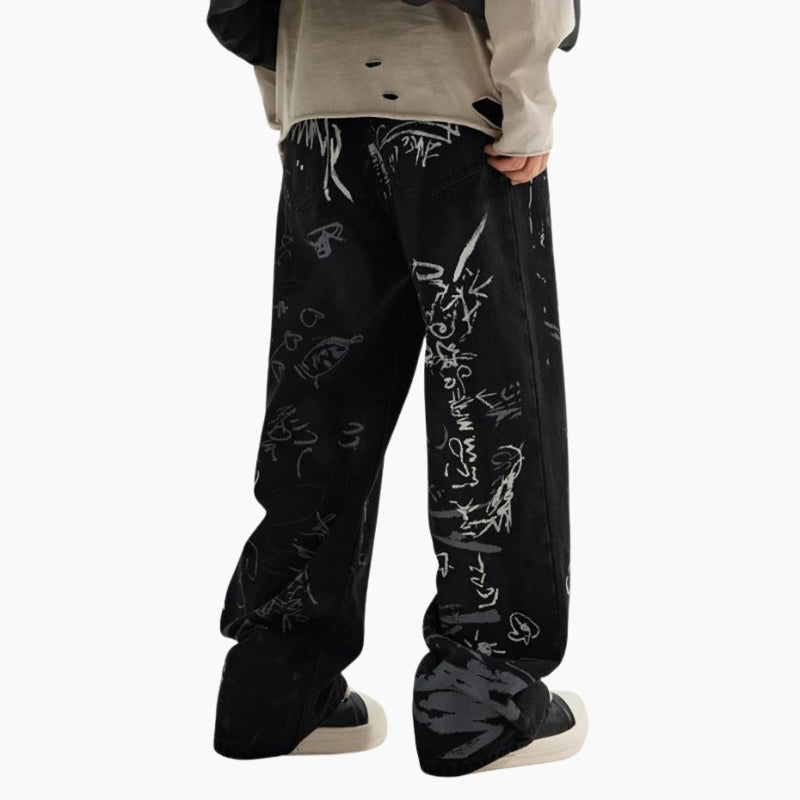 Y2K Edition Jeans &#39;Black Graffiti&#39;