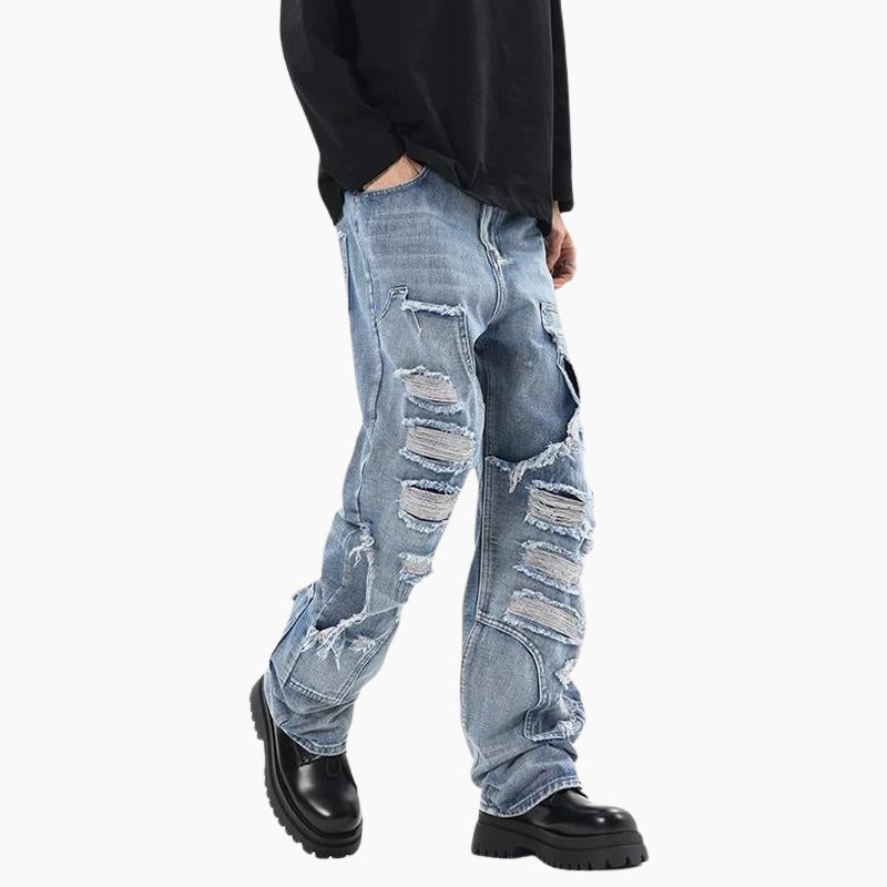 Y2K Edition &#39;Ripped Denim&#39; Jeans