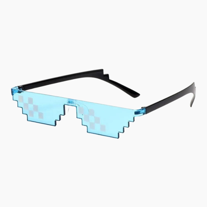 Y2K &#39;Pixel Art&#39; Blue Glasses