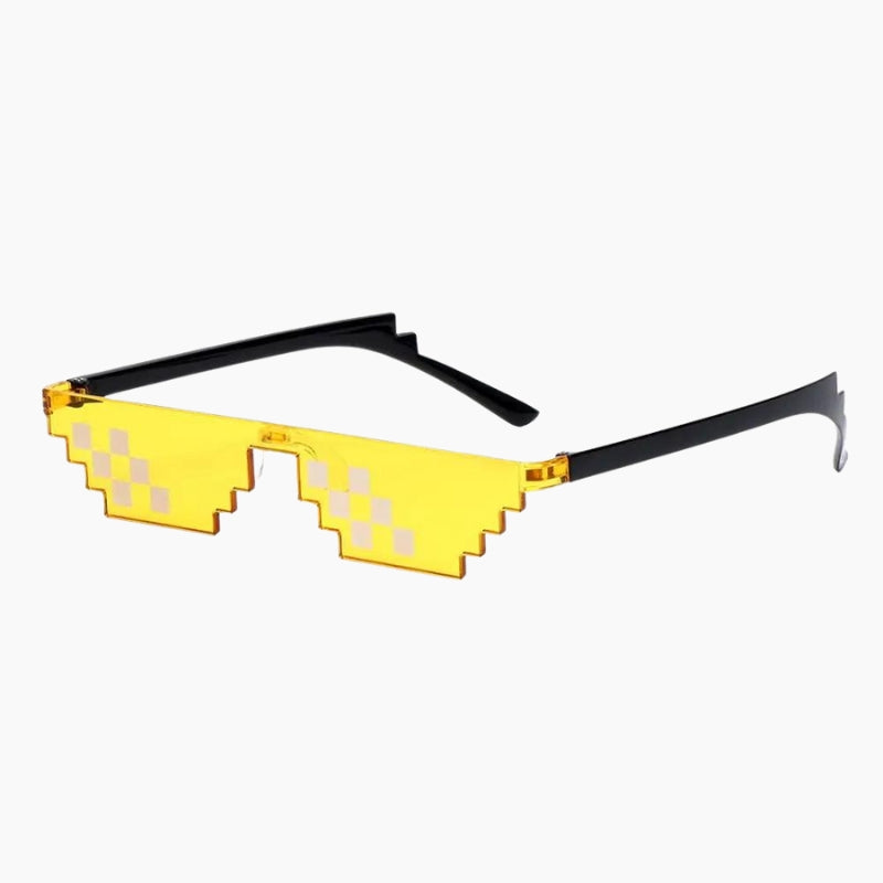 Y2K &#39;Pixel Art&#39; Yellow Glasses