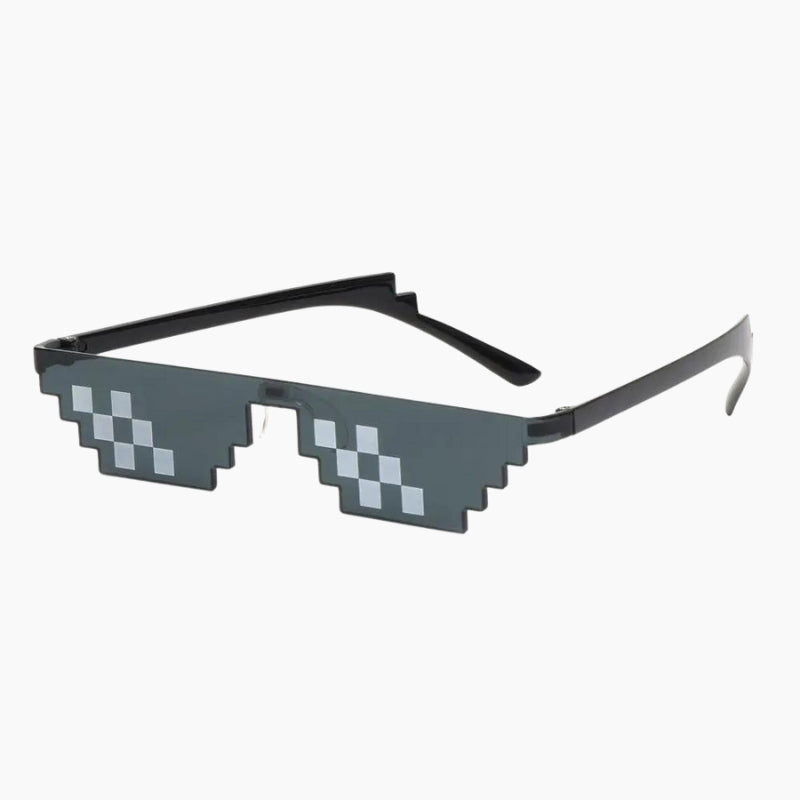 Y2K &#39;Pixel Art&#39; Black Glasses