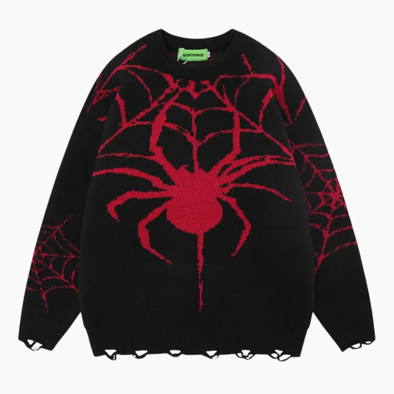 Pull Y2K edition &#39;Spiderman Noir&#39;