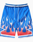 Short Y2K 'Flames' blue