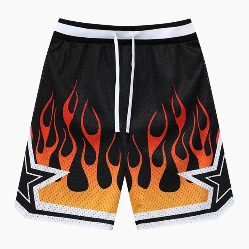 Short Y2K &#39;Flames&#39; orange