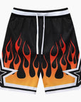 Short Y2K 'Flames' orange