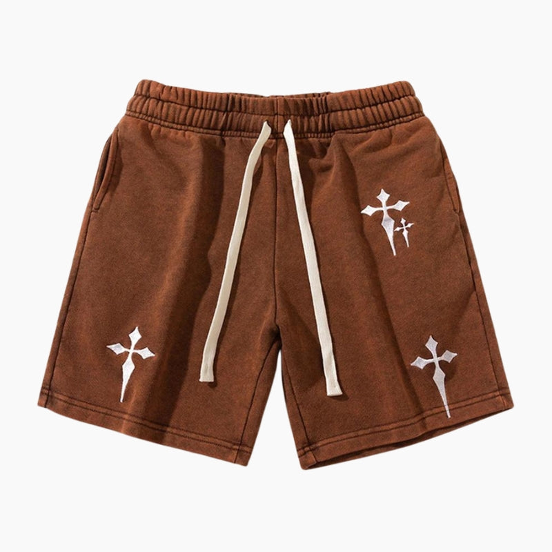 Short Y2K &#39;Gothic Cross&#39; brown