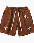 Short Y2K 'Gothic Cross' brown